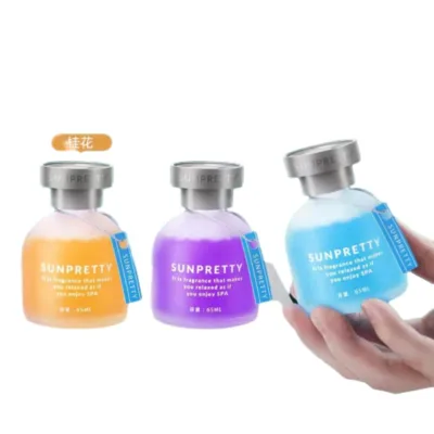 Hot Sale Fragrance Bedroom Use Essential Oil Reed Diffuser Round Glass Bottle Stock Car air Freshener