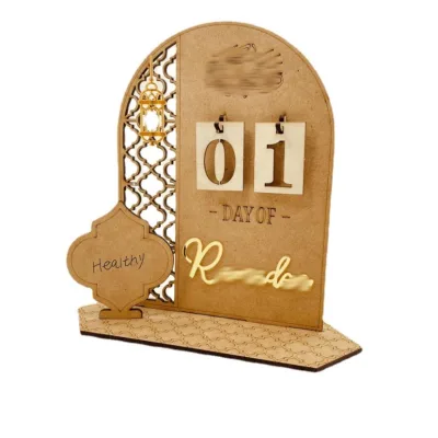 DIY Muslim Islamic Ramadan Table Decoration Wooden Countdown Calendars Eid Mubarak 30 Days Advent Calendar