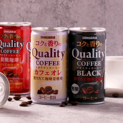 Japanese-imported 185g Robusta Bean Black Coffee Sangaria Decaffeinated Slightly Sweet Silky Latte Milk Refreshing Beverage