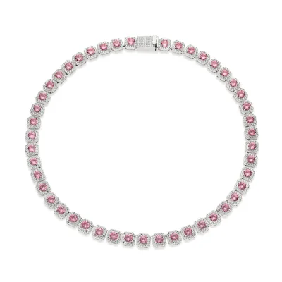 FOXI100% High Quality Fashion Charming 925 Sterling Silver Link Chain Necklaces Gold Plated Jewelry Necklace