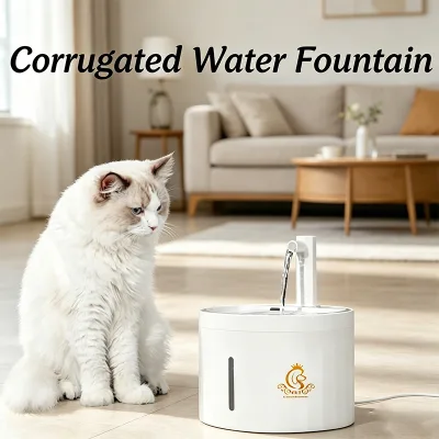 EUR PET Hot Sale 2.5L Cat Water Fountain with Visible Water Level Night Light Activated Carbon Filter