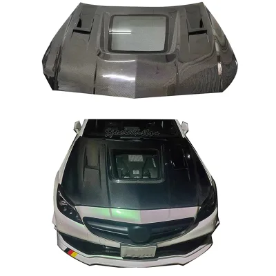 IMP Style Carbon Fiber Engine Hood for CLS-CLASS W218 CLS63 Carbon Fiber Bonnet