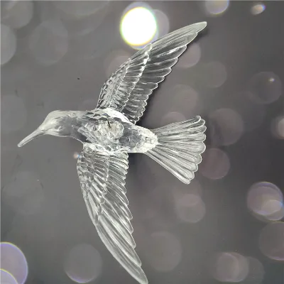 High Quality European Crystal Acrylic Bird Hummingbird for Ceiling Home Wedding Stage Decoration Ornaments