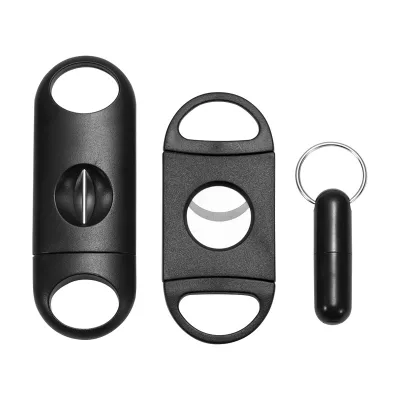 Wholesale Luxury Cigar Cutter Set Cigar Accessories Kit V Cutter Straight Cutter Cigar Punch Stainless Steel Classic Cigar Box