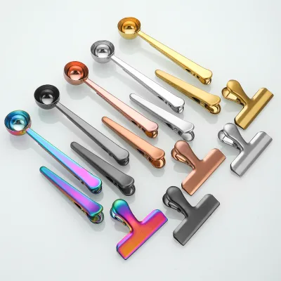Custom Metal Book Clip Stainless Steel Snack Sealing Clip Coffee Bread Food Bag Clips