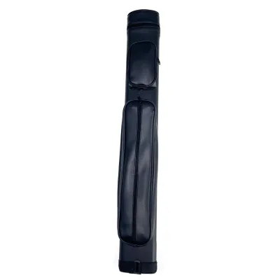 Four-hole Pool Cue Barrel Bag with Partition Cloth Large Head Two-Hole Design 1/2 Rod Box PU Material Model 0001