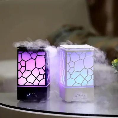 7 Colorful Night Light USB Aromatherapy Essential Oil Diffuser Water Cube Ultrasonic Aroma Humidifier for Household 1-Year