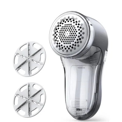 Portable Sweater Shaver Defuzzer Stainless Steel Blades Manual Fabric Shaver USB Rechargeable Electric Lint Remover for Clothes