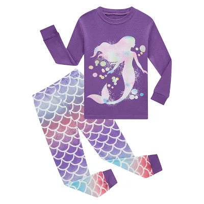 2-7T Wholesale Kids Soft Pajamas Pure Cotton Soft Thermal Underwear Set