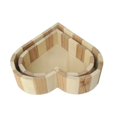 Elegant Unfinished Polished Wooden Fruit Candy Boxes Handcrafted Gift Packaging for Candies Fruit Wood Crafts Wooden Wall Signs