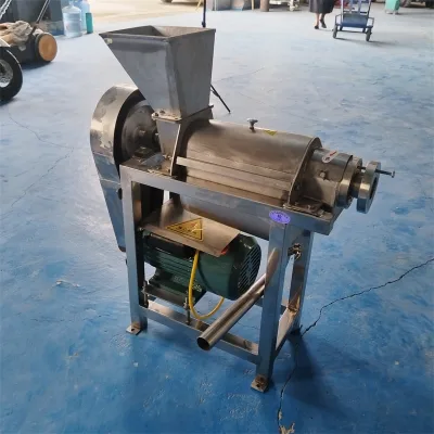 Commercial pineapple spiral juicer, industrial honeydew melon crushing and juicing machine