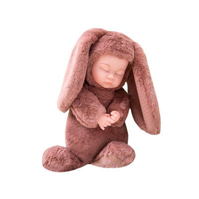 Sweet Sleep Baby Doll with Face Fur Plush Stuffed Soft Toys Gifts for Kids