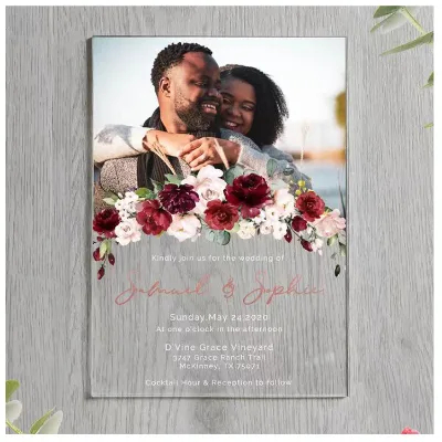 Acrylic Customizable Transparent Wedding Invitation Card Party Event Invitation Card Business Invitation Card