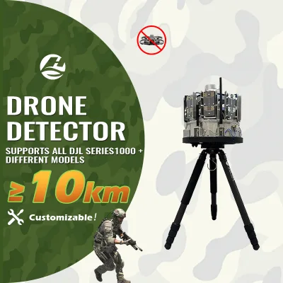 1-10KM FPV Signal Detection Whitelist and Blacklist Tracking Detection 360° Full Airspace Drone Detector