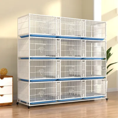 2.1m 4-Tier Metal Iron Wire Galvanized Pipe Racing Pigeon Cage for Breeding and Training Birds Quality Bird Supplies