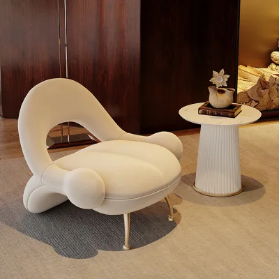 Modern Single Sofa Creative Hotel B&B Reception Table Chair Combination Leisure Lazy Leisure Chair for Living Room Home Bedroom