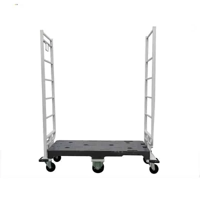 Japanese Style Handcart  U Boat Platform Trolley With 6 Rubber Wheels for Store Supermarket