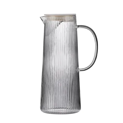 Glass Beverage Juice Water Tea Glass Jug Pitcher Glass Jug with Lid