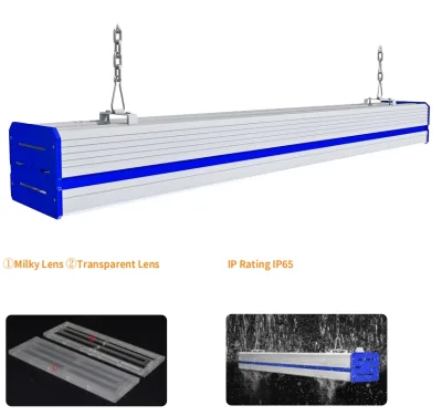 Factory Direct Supply LED Linear High Bay Light 50W-250W 5000K 0-10V Dimmable Hanging Warehouse Lights UL&DLC Listed
