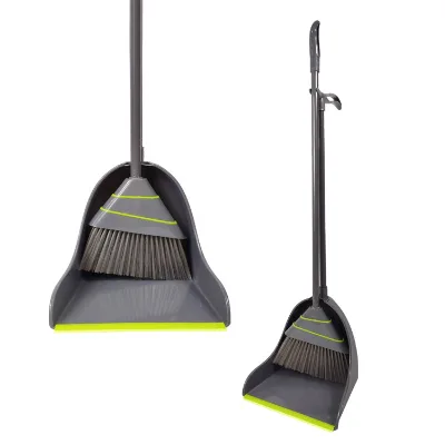 High Quality Household Cleaning Broom Dustpan Broom Set Long Handled Plastic Dustpan and Broom Set