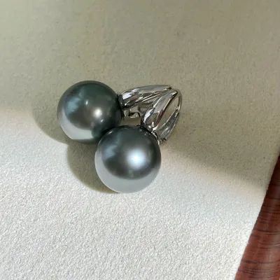 Unisex 18K Yellow Gold South Sea AAAAA Grade Classic Pearl Stud Earrings for Men and Women