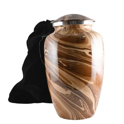Aluminium Cremation Urns, Handcrafted Large Burial Urns for Ashes Adult Funeral Decorative Aluminium Urns