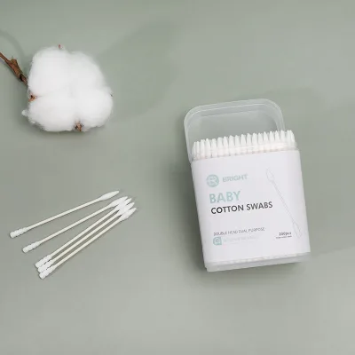 New Product Daily Use Ear Double Headed Snail Baby Paper Stick Cotton Buds Eco Ear Swabs