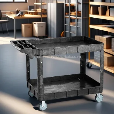 Heavy Duty Commercial Cart Plastic Small Utility Cart Transport Cart