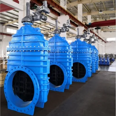 DN1000 Large Diameter Gate Valve Motor Operated Gate Valve DN600 DN1000 40 Inch  PN10 With Bypass