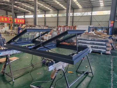 Aluminum Alloy Electric Skylight Smart Motorized Anti-Theft Insulated Double Glazed Glass Modern Design 5 Year Warranty Villa