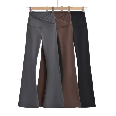 2023 Cheap Women V Cut Stretchy Thick Comfortable Soft Quick Dry Fleece Yoga Pants
