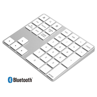Newest Abs 34keys Bluetooth Wireless Keyboard Number Pad Digital for Laptop Macbook Numeric Keypad Red