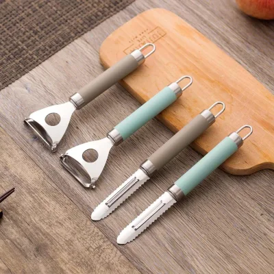 High Quality Stainless Steel Fruit Vegetable Peeler Potato Carrot Zester Vegetable Slicer Grater Anti-slip Handle Kitchen Gadget