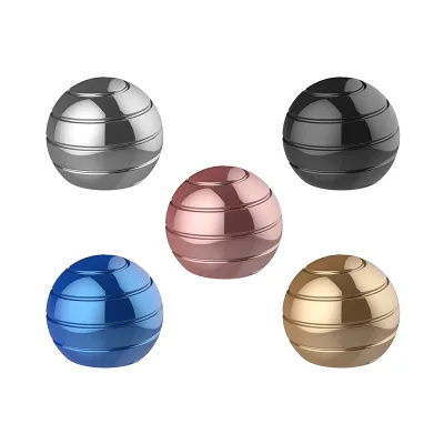 2023 New Desktop Decompress Spinning Ball Aluminum Alloy Anti Stress Desk Luck Transfer Rotary Gyro Kinetic Fidget Spinner Toy