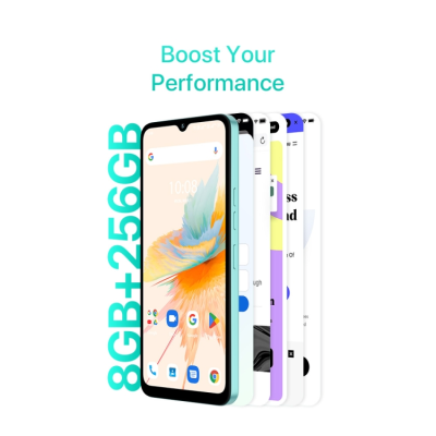 2023 New Arrivals UMIDIGI A15, 8GB+256GB, Face ID & Side Fingerprint Identification, 6.7 Inch Android 13 Unisoc T616 Octa Core,