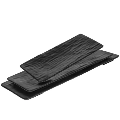 Black Melamine Serving Tray for Home Restaurant and Hospital Budget Melamine Sushi Plate Durable Use