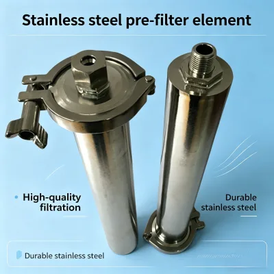 Food Grade SUS316L Stainless Steel Water Purifier Outdoor Well Water 40 Micron Precision Reusable Sediment Filter for Home