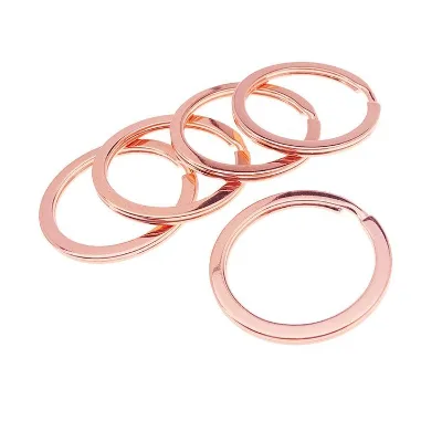 Factory Directly Provide Rose Gold Plated Metal Split Rings Key Rings Keychain