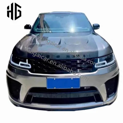 SVR Style Carbon Fiber Front Bumper Engine Hood for Land Rover Sport Carbon Bonnet Covers