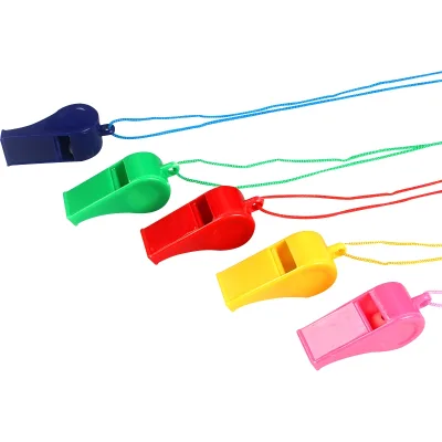 2024 Hot Selling Cheap Price Plastic Whistles with Different Color Suit for Climb Mountain and Daily Playing