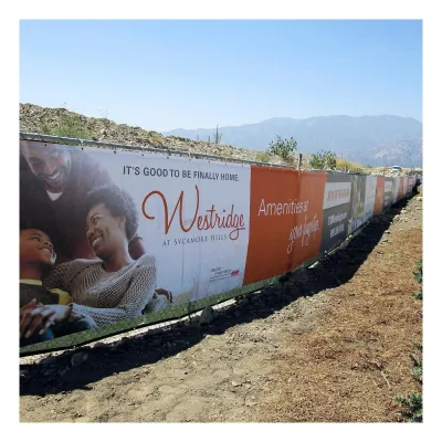 500 SOLD Construction Site Fence Wrap Banners,Fence Mesh Signage,Events and Festival Fencing Scrims