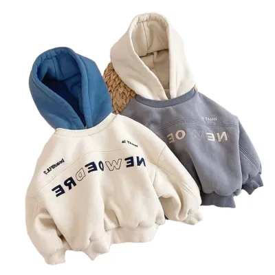 Fall and Winter Boys and Girls High Quality Children's Hoodie Personalized Letters Embroidery Padded Hoodie