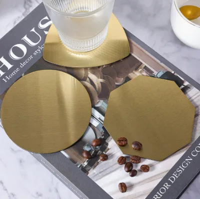 Hot Selling Custom Logo Stainless Steel Bottle coaster High Quality Metal Tea Cup Coasters