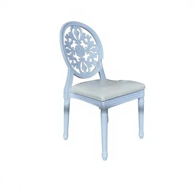 Upholstered European Light-Luxury Plastic Dining Chair with Fan-Shaped Back for Hotel and Banquet Use