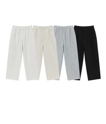 High Quality Plus Size Winter Sweatpants Gym Breathable Anti-Wrinkle Cotton Casual Style with Mid Waist Wide Leg