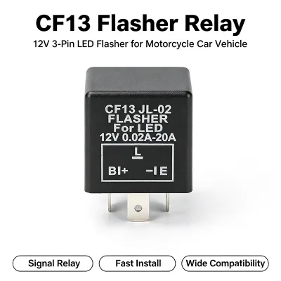 CF13 JL-02 3 Pin LED Flasher Relay 12V Electronic Turn Signal Flasher for Car Motorcycle Scooter Electric Vehicle