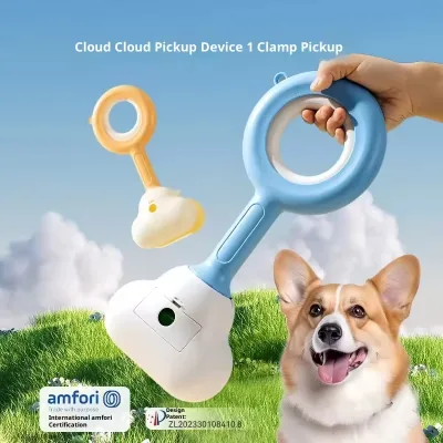 Long Handle Multicolor Pet Pooper Scooper for Outdoor to Clean Litter Dog Poop Clip Cleaning Supplies