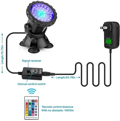 Linkmoon DC Garden LED Color Changing Submersible IP67 Waterproof Landscape Path Light