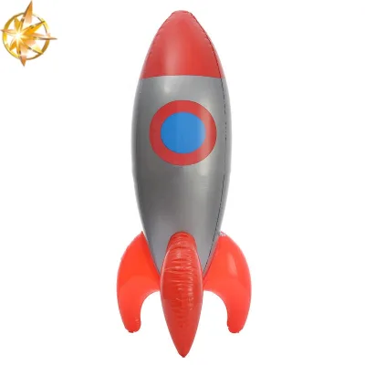 Astronaut Spaceships Are Used to Decorate Inflatable Red Model Rockets