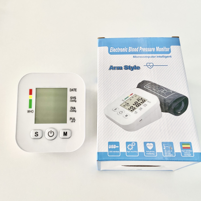 Health Care Device Hot Item Removable Batteries Wholesale Bp Lcd Check Machine Talking Memory Electronic Blood Pressure Monitor